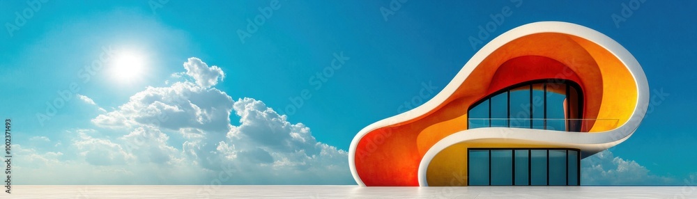 Poster Dynamic Structures: Abstract Architecture with Bold Shapes and Vibrant Hues