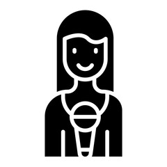 Journalist Female Icon Style