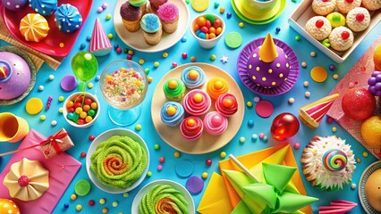 A lively birthday party brimming with colorful decorations and tasty treats, featuring bright balloons that enhance the festive spirit and create lasting memories for guests.