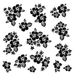 Impressive and beautiful hibiscus illustration collection, © daicokuebisu