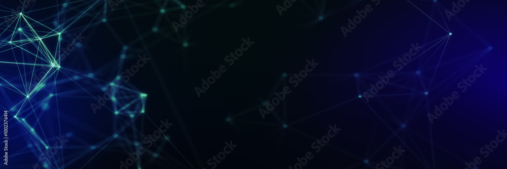 Aufkleber abstract futuristic - technology with polygonal shapes on dark blue background. design digital techn