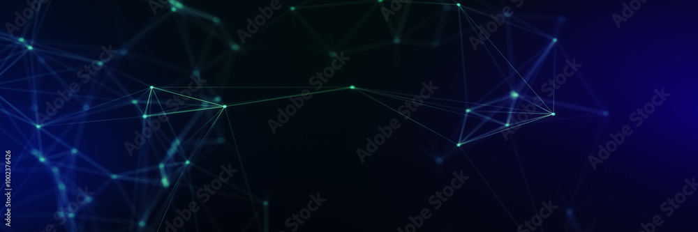Aufkleber abstract futuristic - technology with polygonal shapes on dark blue background. design digital techn