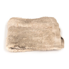 Dirty rag isolated on white background