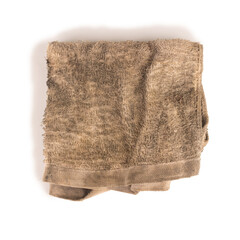 Dirty rag isolated on white background
