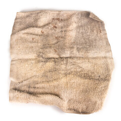 Dirty rag isolated on white background