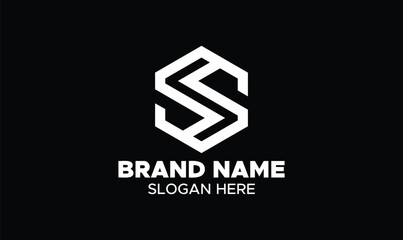 Abstract letter S with hexagon logo design technology, Letter S Logo abstract design vector. Hexagon logotype