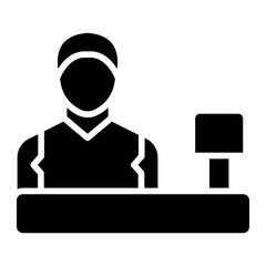 Cashier Male Icon Style