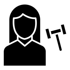 Judge Female Icon Style