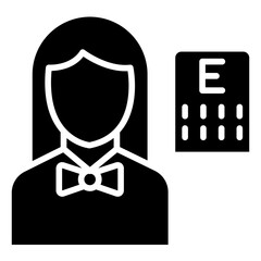 Optometrist Female Icon Style