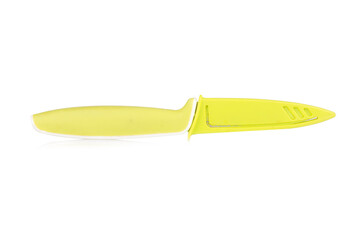 Fly swatter yellow isolated on white background