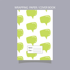 Notebook Labels Vector Template Design. School Book, notebook Labels Template. Set stickers for notebook.. Children's school book cover with name, class and subject labels