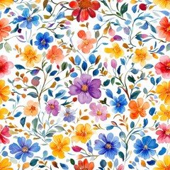 Watercolor Floral Pattern.