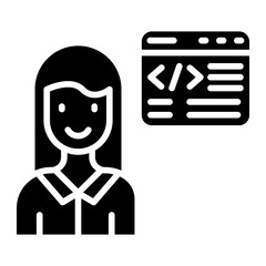 Citizen Developer Female Icon Style