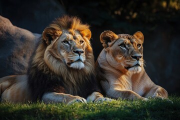 Lion and Lioness in the Wild: Majestic Predators of Nature