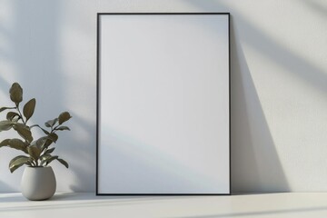 A3 Poster Mockup on White Background created with Generative AI
