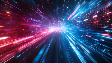 Fototapeta premium Abstract Background with Blue and Pink Light Streaks