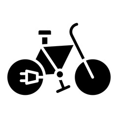 Electric Bicycle Icon Style