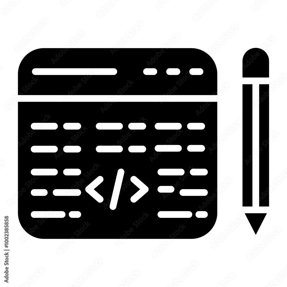 Poster edit code icon style