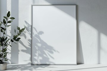 A3 Poster Mockup on White Background created with Generative AI