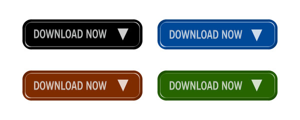 Fototapeta premium download now button isolated on white background
