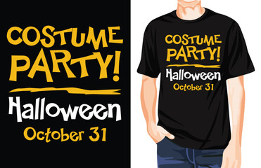 Halloween costume party t-shirt design unique idea