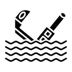 Ship Sinking Icon Style