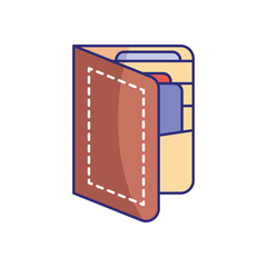 Wallet vector icon