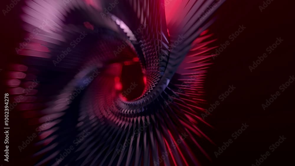 Poster Background with motion of a shiny figure. 3d rendering loop animation