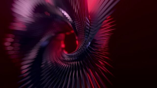 Background with motion of a shiny figure. 3d rendering loop animation