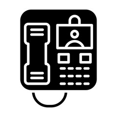 Video Door Phone Icon Style