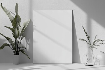 A3 Poster Mockup on White Background created with Generative AI
