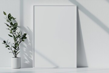 A3 Poster Mockup on White Background created with Generative AI