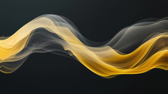 The smoke wallpaper is a combination of light yellow and gold. Virtual 4K video animation background with looping time lapse with very smooth graphics.