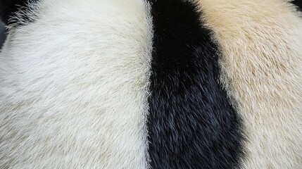   A close-up of a multicolored animal fur pattern on a monochromatic background