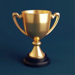 3D Achievement Cup Icon: Trophy of Excellence Illustration Logo