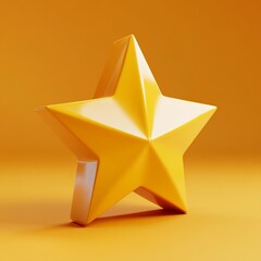 Obraz premium 3D Star Icon: Symbol of Achievement Illustration Logo
