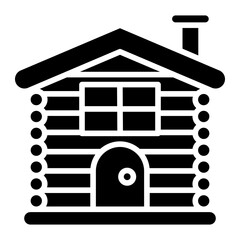 Wood Cabin Icon Style