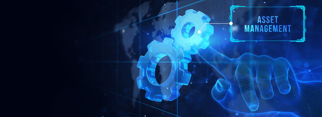 Asset management. Business, Technology, Internet and network concept. 3d illustration