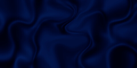 Abstract smooth fabric canvas cloth satin silk. Modern flowing pattern rich clothing luxury and stylish wave silk. Blue flowing curve and shiny silk.	