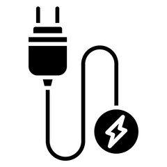 Obraz premium Clip Cord icon style