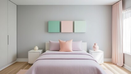 Minimalistic house interior design with wall art, a stylish wall decor lifestyle