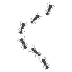 Vector art of ant swarm, ant cartoon design