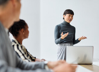 business meeting businesswoman woman office entrepreneur teamwork colleague businessman man...