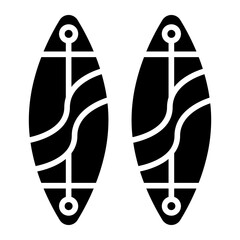 Surfboard icon style