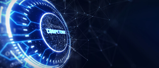Business, Technology, Internet and network concept. Competence Skill Personal development. 3d illustration