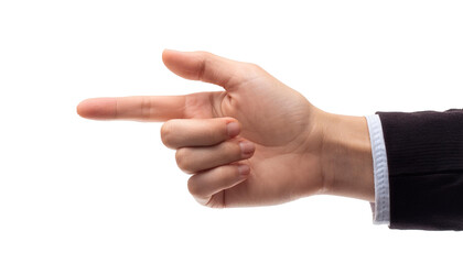 hand pointing isolated