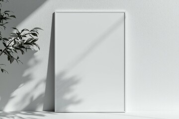 A3 Poster Mockup on White Background created with Generative AI