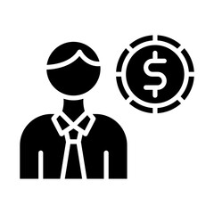 Male Finance Officer icon style