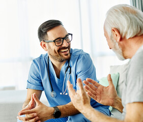 nurse doctor senior care caregiver help assistence retirement home nursing elderly man health...