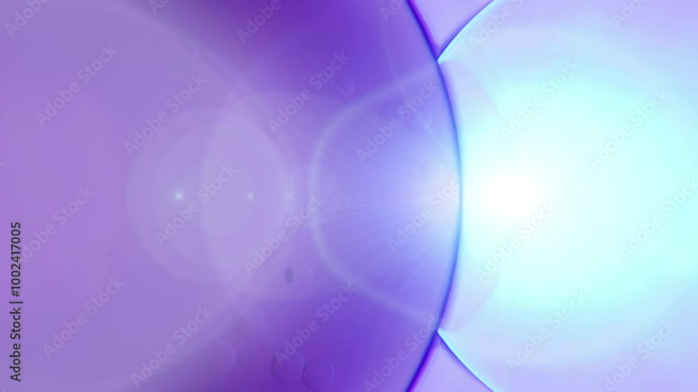 Poster Abstraction of intersecting spherical glass shapes. 3d rendering animation 4K